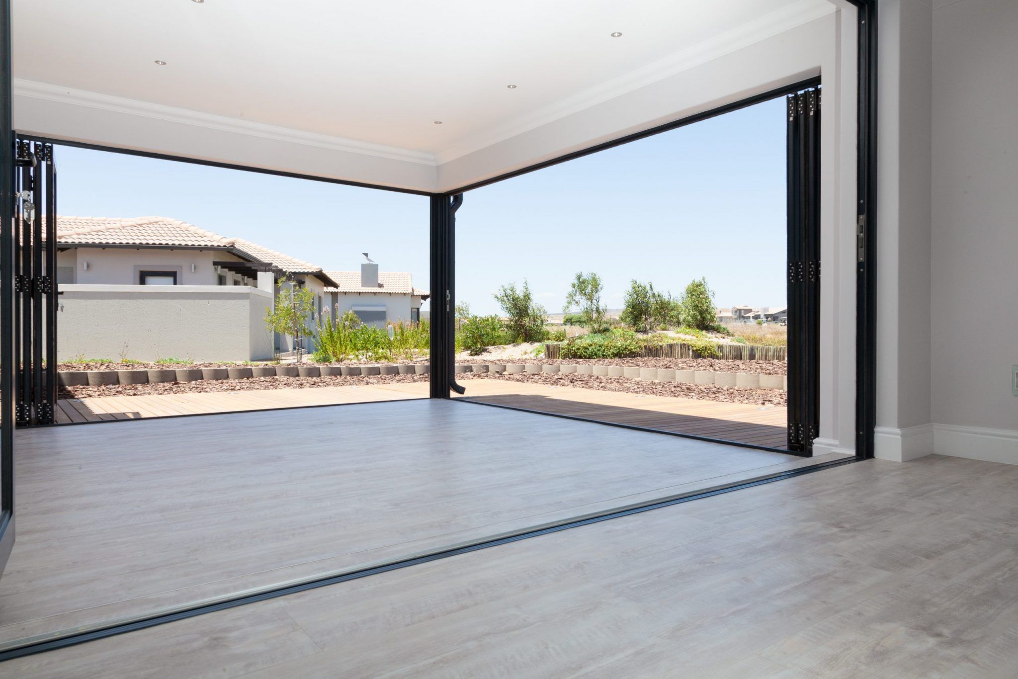 Open floor and window space facing outdoors