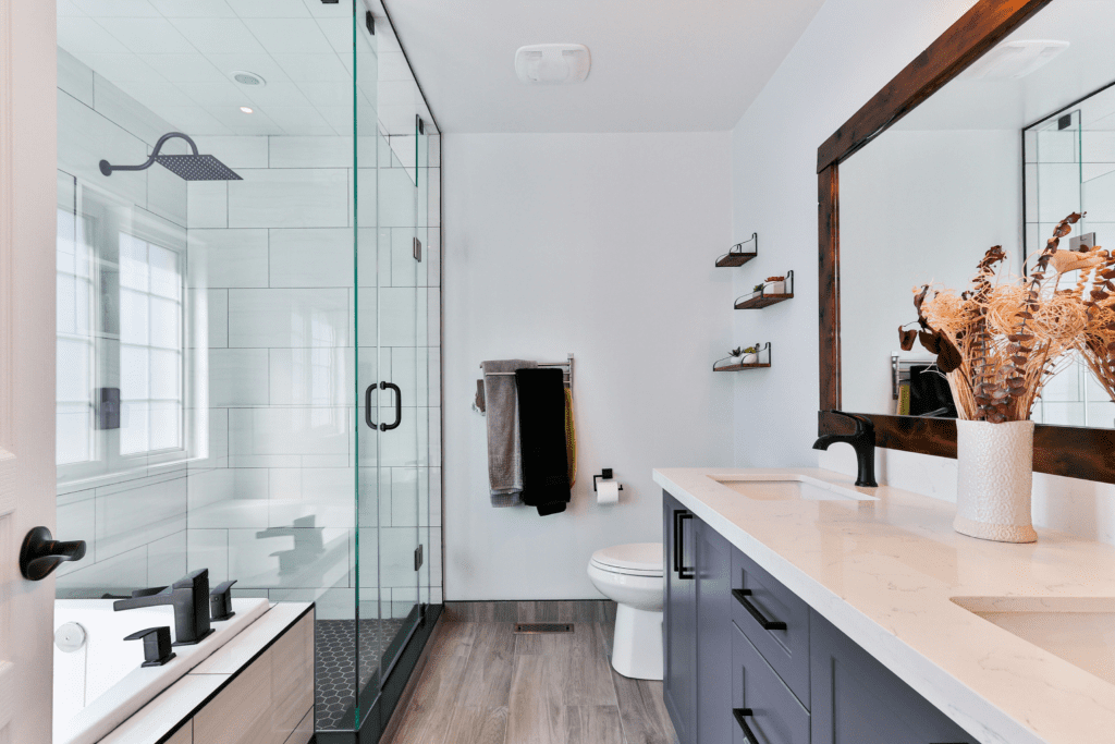 Tips to Achieve a Spa-Like Bathroom: Install a Rain shower head