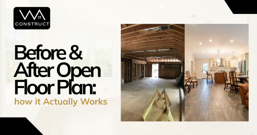 before and after open floor plan