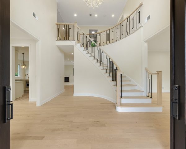 staircase in a newly renovated home.